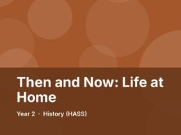 Then and Now: Life at Home: Year 2 excursion