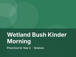 Wetland Bush Kinder Morning: Preschool to Year 2 excursion